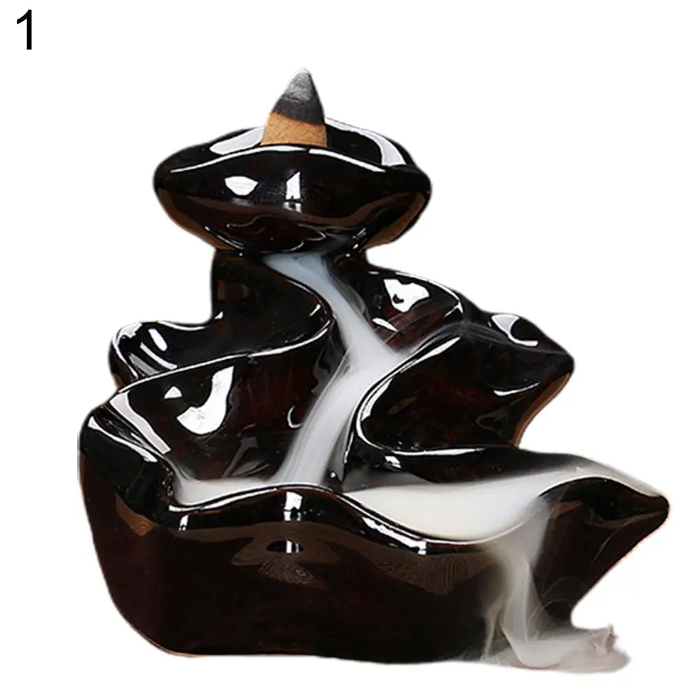 

New Mini Portable Incense Burners Holder Censer Ceramic Waterfall Backflow Design Diffuser Exquisite Classic Home Decoration