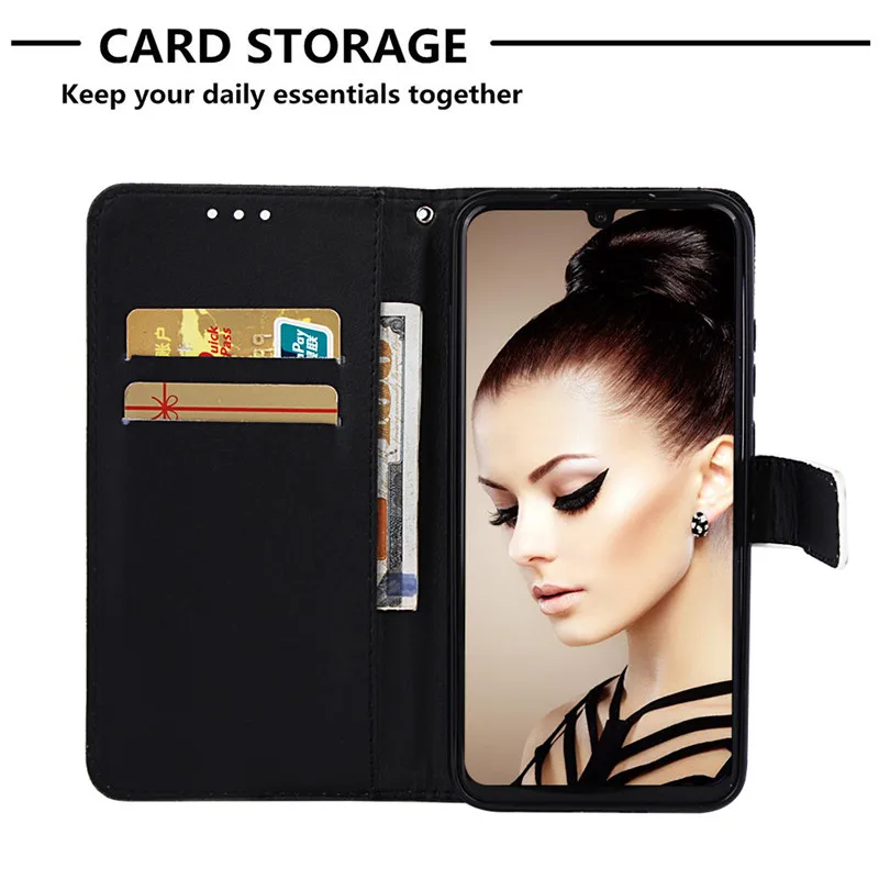 honor 10 lite case for Huawei Honor 10 Lite Cover Luxury Animal Painted Wallet Leather Flip Cases sFor Huawei Honor10 Lite Coque