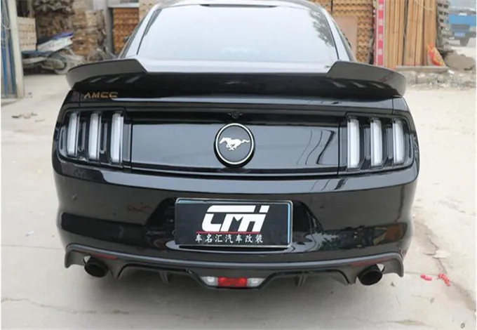 Высокое качество углеродного волокна и ABS заднее крыло багажника спойлер для FORD MUSTANG ММД стиль