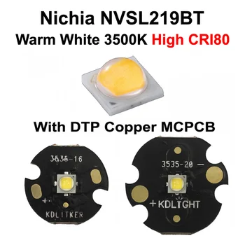 

Nichia NVSL219BT Warm White 3500K CRI80 LED Emitter with KDLITKER DTP Copper MCPCB (1 pc)