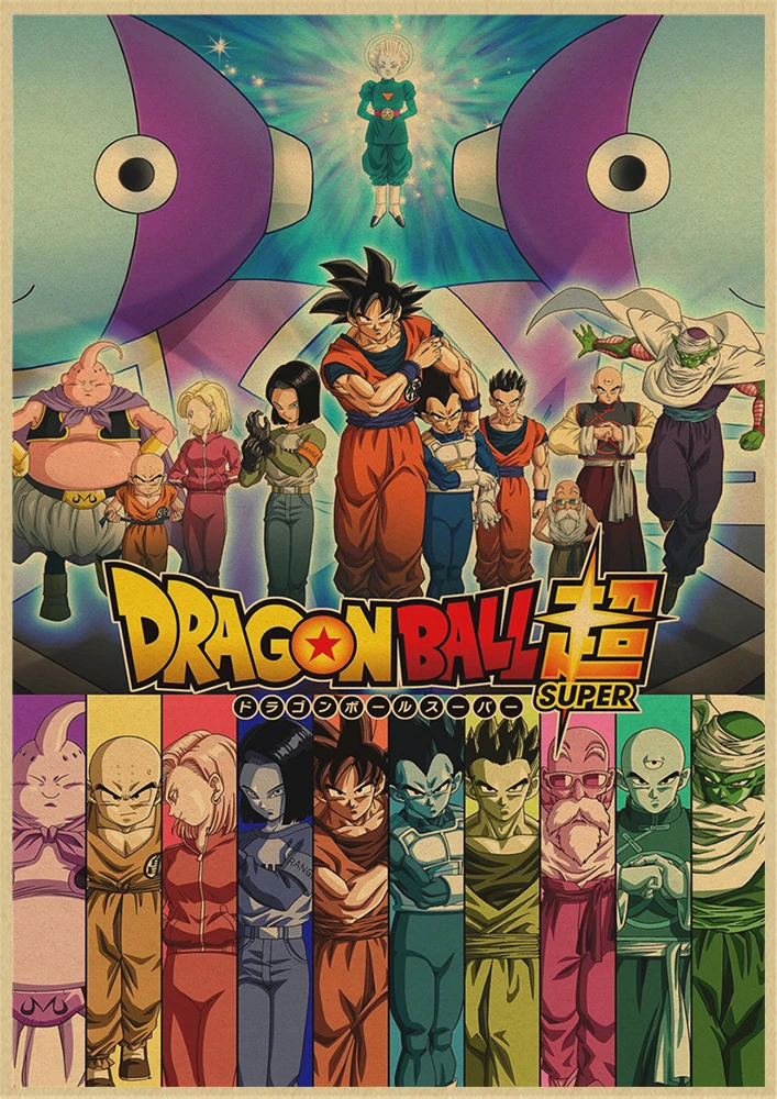 Прозрачный Dragon Ball японского аниме фильм винтажные плакаты хорошего качества печатный плакат на стену в стиле ретро комнаты декоративная живопись дома - Цвет: Прозрачный