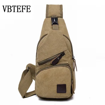 

VBTEFE Canvas Men Shoulder Bag New Casual Crossbody Bags Multifunction Fashion Mans Outdoor Waist Bag Running Waterproof handbag