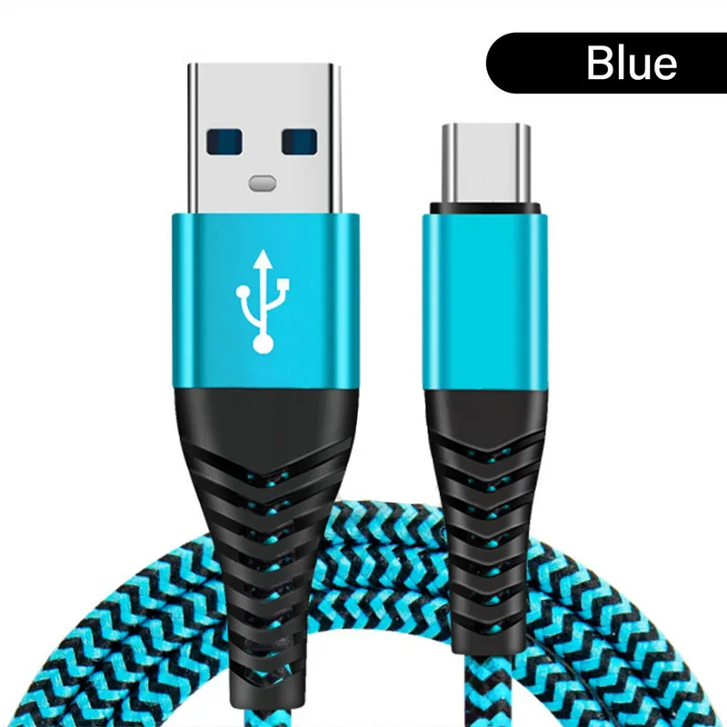 3A Fast Charging Type C Cable Charger Nylon Data Cord Micro USB Cable Android Mobile Phone Cable For Huawei Samsung S20 XiaoMi 9