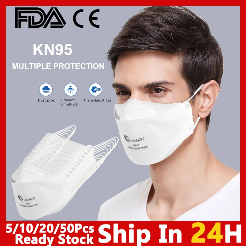 

KN95 Mask Face Gas Mask Filtration FFP2 Face Masks Breathable Dust Mask Protection against Droplet Dust Particle