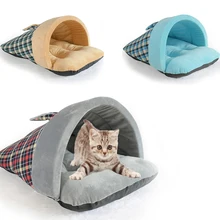 Тапочки, стильная кровать для собаки, зимняя теплая Домашняя собака, милая мягкая подходящая кошка, собачья Лежанка, подушка для домашних животных кресло для домашних животных, спальный мешок