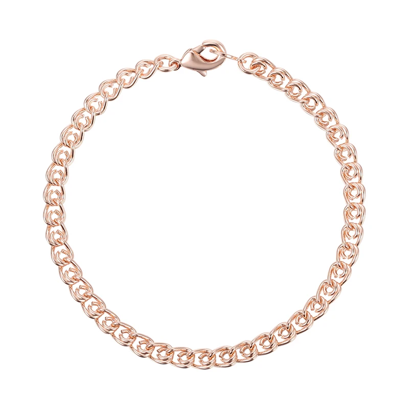Collana uomo oro bianco e giallo 18kt maglia catena piatta moderna gr.6.90