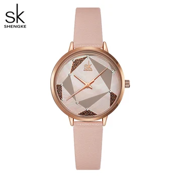 

Luxury Women Quartz Watches Creative Geometry Pattern Reloj Mujer Pearl Shell Dial Personality Zegarek Damski Lovers Gift 2019