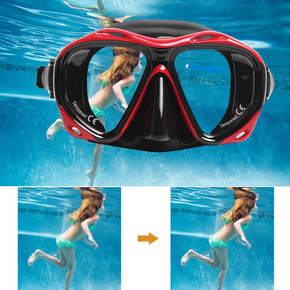Brand Professional Silicone Gear Scuba Diving Mask Equipment Snorkel Adults Anti-Fog UV Waterproof Swim/Dive Glasses Men Women swimming goggles,snorkeling diving mask,diving mask,diving goggles