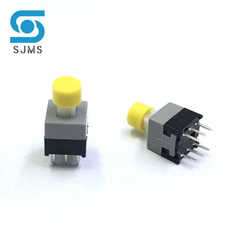 thumbnail image 1 of 10 piezas de interruptores de botón táctiles con autobloqueo de 5,8 x 5,8 MM, 7 x 7 MM, 8 x 8 MM, 8,5 x 8,5 MM, microinterruptor de reinicio + (10 piezas de tapa táctil A16), 1 of 5