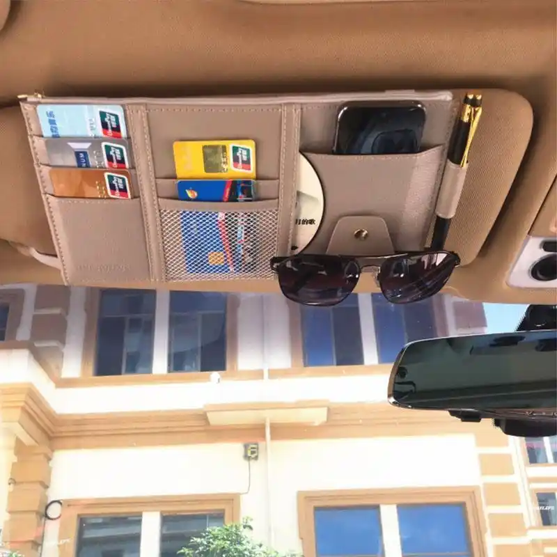 車のサンバ法案ペン名刺ホルダーcd Dvdオーガナイザー収納ボックスサングラスクリップ片付けアクセサリー 後片付け Aliexpress