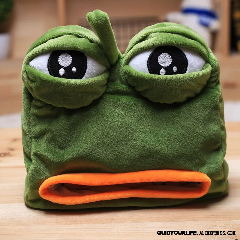frog box Коробка для салфеток Милая лягушка мультфильм печаль лягушонок Пепе аниме плюшевая коробка для ткани креативная Кукла Плюшевая Игрушка Забавные игрушки игрушка грусть лягушка кукла Забавный подарок - Цвет: frog box