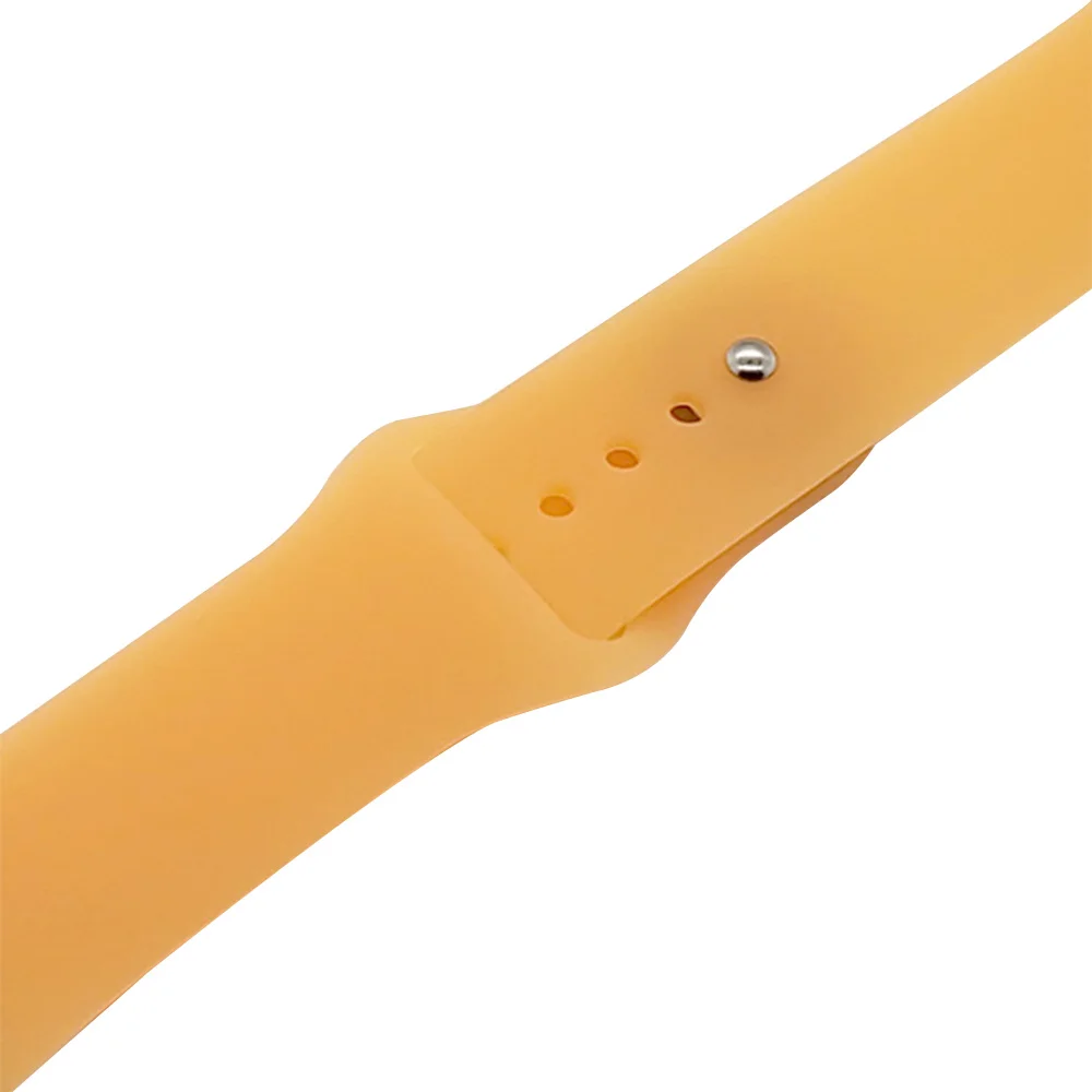 Orange Watchband Силиконовый спортивный ремешок для Apple Watch 4, 3, 2, 1, 38, 40, 42, 44 мм, модный сменный Браслет iWatch Series 4, 3, 2, 1 - Цвет ремешка: Orange Watchband