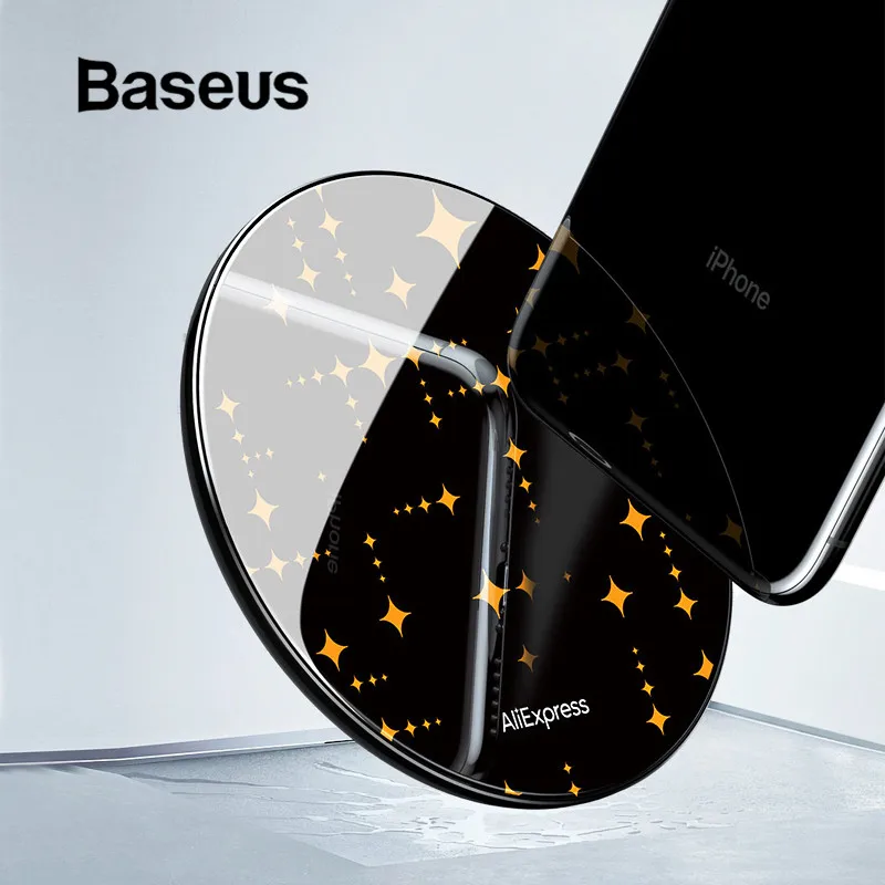 

AliExpress&Baseus Joint Design 10W Wireless Charger for iPhone XS MAX XR Qi Fast Wireless Charging for Samsung Galaxy S9 Note 10