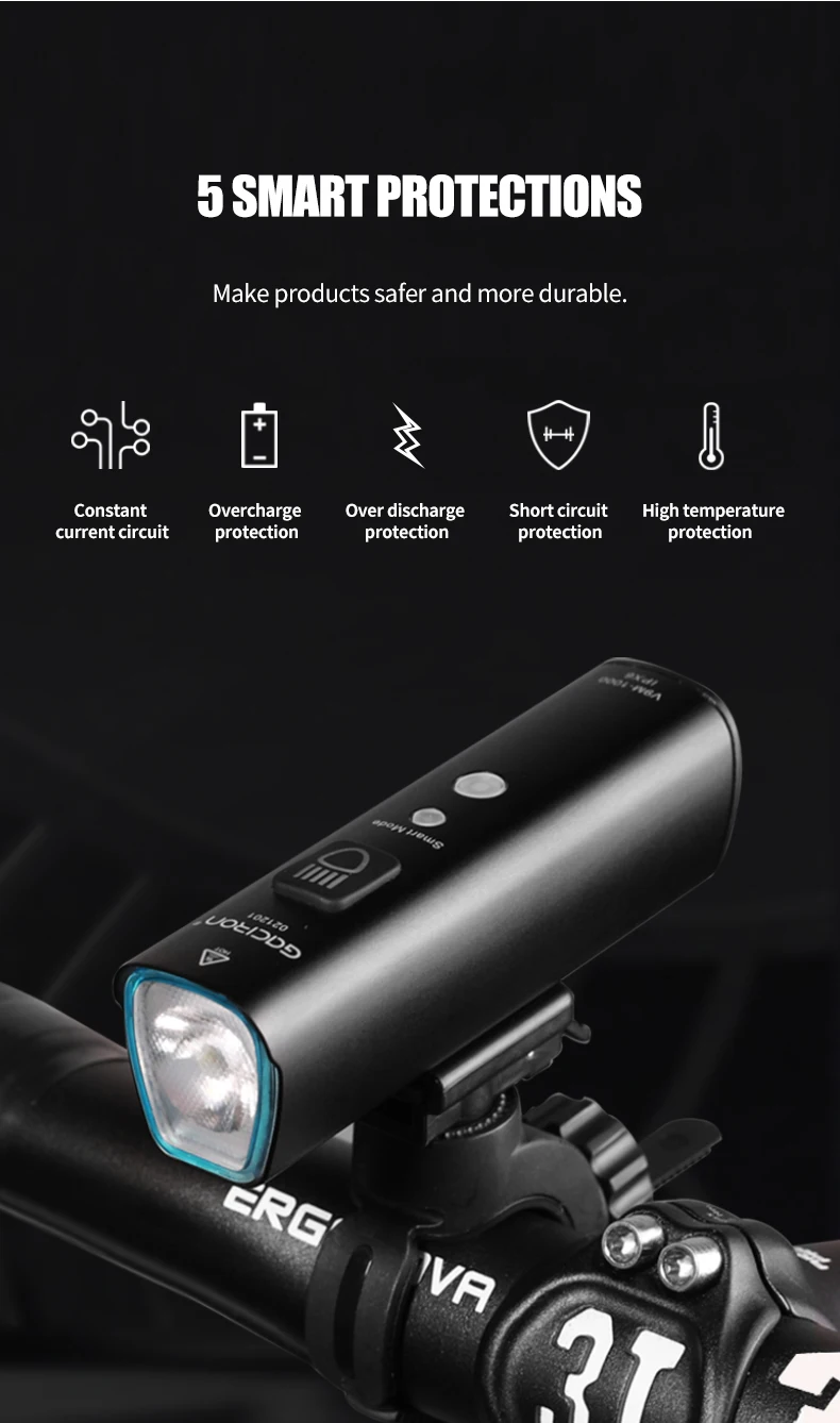 Waterproof 5 LED Bicycle Light Bike Headlight Safety Flashlight New UK Stock 