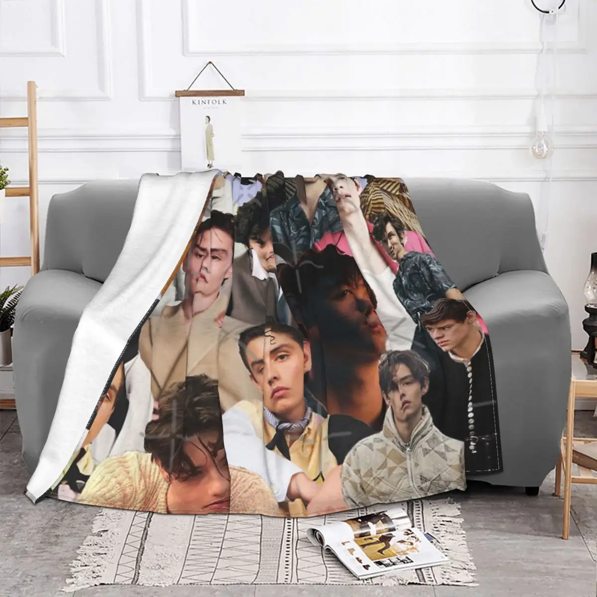 Louis Partridge Collage coperta copriletto letto Plaid coperte copriletto  135 coperta in pile Plaid e copertine _ - AliExpress Mobile