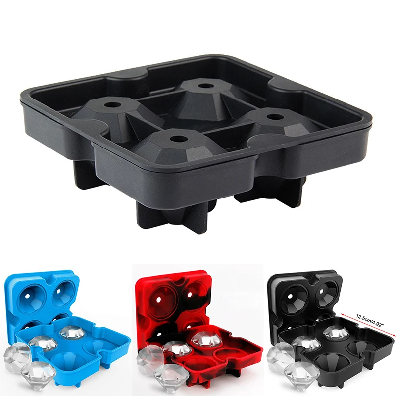 Форма для льдогенератора алмазная силиконовая форма льда Whiskeyicecube красный