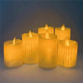 LED Flameless Candle Lights Tea Candles Home Decor Battery Operated Led Candles Flame Effect Tears Shaking Led Electronic Candle 1
