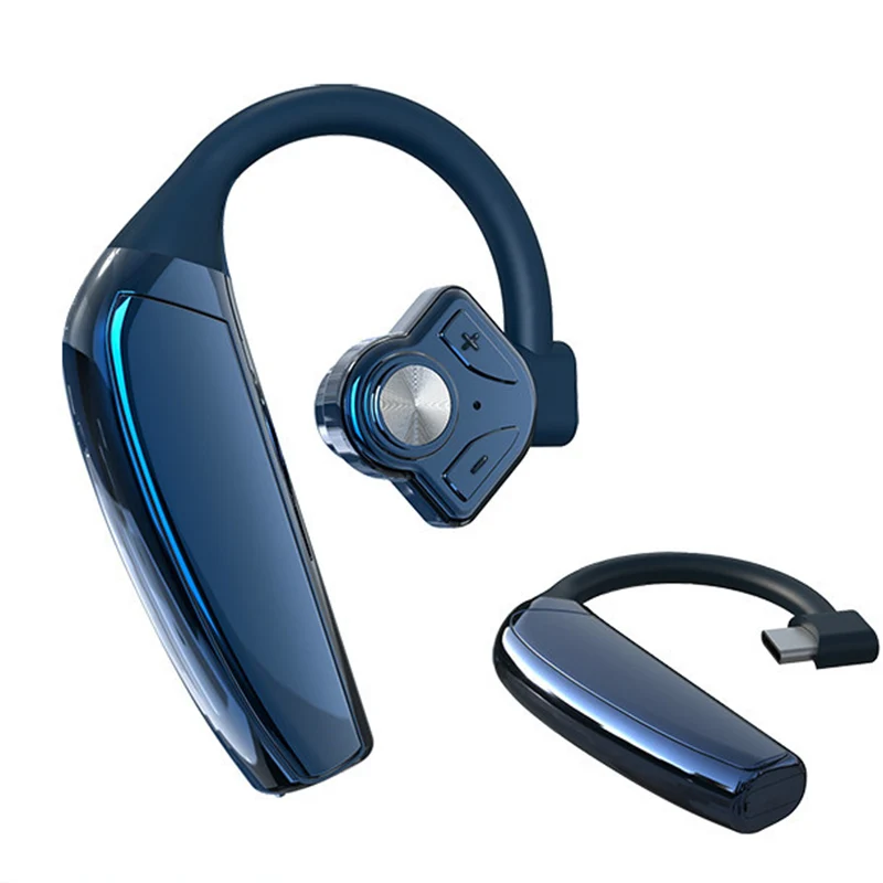 B1 Bluetooth наушники с шумоподавлением, ушной крючок, гарнитура, Bluetooth, беспроводные наушники 270 мАч, запасная батарея, регулятор громкости - Цвет: Blue 2charger