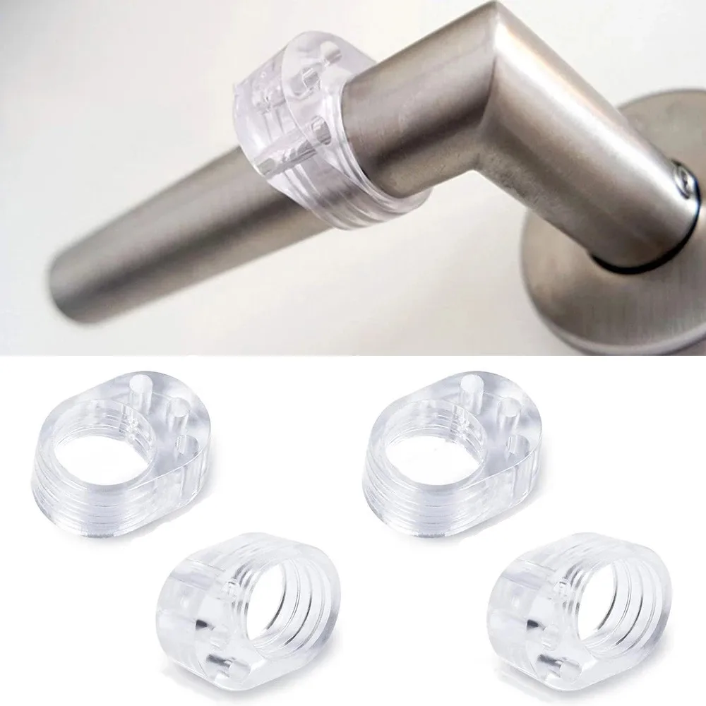 

4pcs Door Stopper Wall Protection Handle Anti-Collision Bumper Buffer To Protect Walls and Furniture Door Stop Kitchen Bedroom