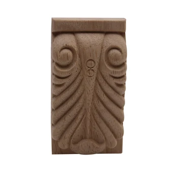 

Wood Figurines Wood Applique Wood Decal Onlay Unpainted Decor Natural Large Crown Flower Wooden Window Doors Home Hot Sale NEW
