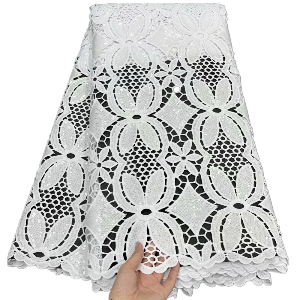 

Guipure Lace Fabric African Lace Fabric 2021 High Quality Lace Fabric Embroidered Tulle Lace Fabric For Wedding Dress z66-539