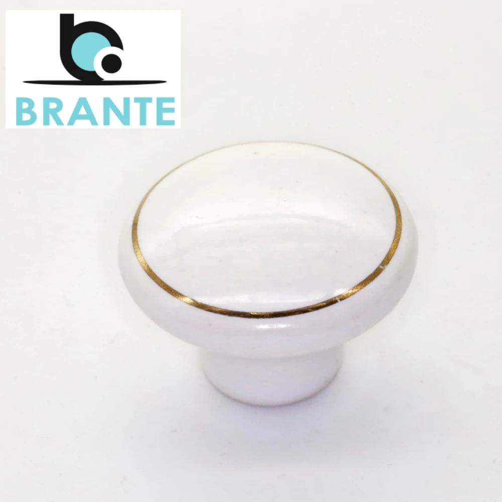 Комплект 4 ручек-кнопок Brante RK.1427.WT.F20 золотое кольцо