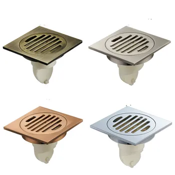 

Tile Insert Square Floor Waste washing machine Drain Bathroom Grates Shower Drain copper Large Flow Drainer pf92902