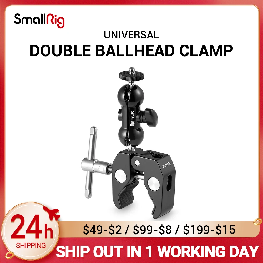 SmallRig Cool Ball Head Adapter Arm V4 Multi-function with Bottom Clamp For DJI Ronin Gimbal DSLR Camera LCD Monitor LED - 1138