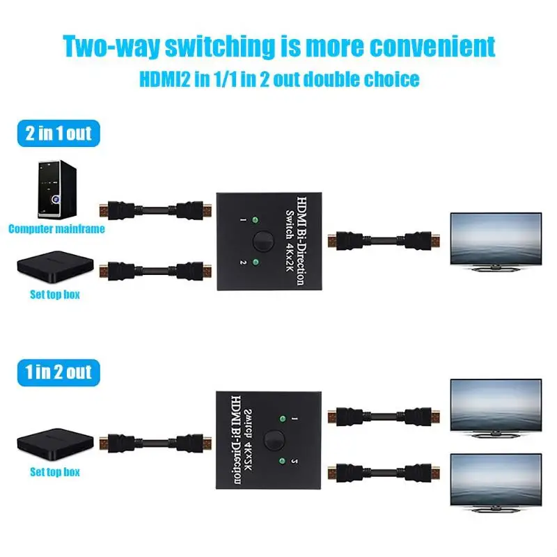 HDMI двухнаправленный 2,0 переключатель смарт 4K HDMI видео аудио коммутатор разветвитель HD видео делитель частоты переключатель дропшиппинг