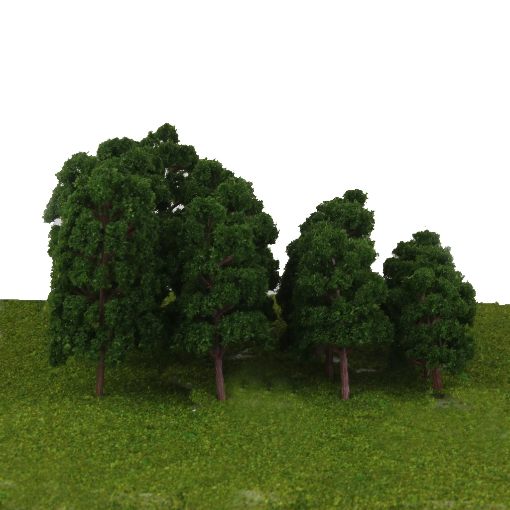 

20x Dark Green Trees Model For Rain Railway RR Park Scenery Landscape 6-12cm
