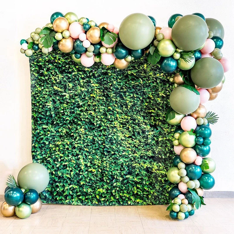 

145pcs Doubled Dark Teal Balloon Garland Wedding Decoration Chrome Apple Green Pink Ballons Arch Birthday Party Baby Shower Deco