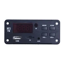 Bezprzewodowa Bluetooth-kompatybilny 5 0 MP3 płytka dekodera WMA moduł Audio obsługuje USB TF AUX FM Audio moduł radiowy akcesoria samochodowe tanie tanio NEWCE CN (pochodzenie) Zasilanie zewnętrzne RADIO FM 20 godzin Samochód MP3 Wybieranie tonowe Z tworzywa sztucznego