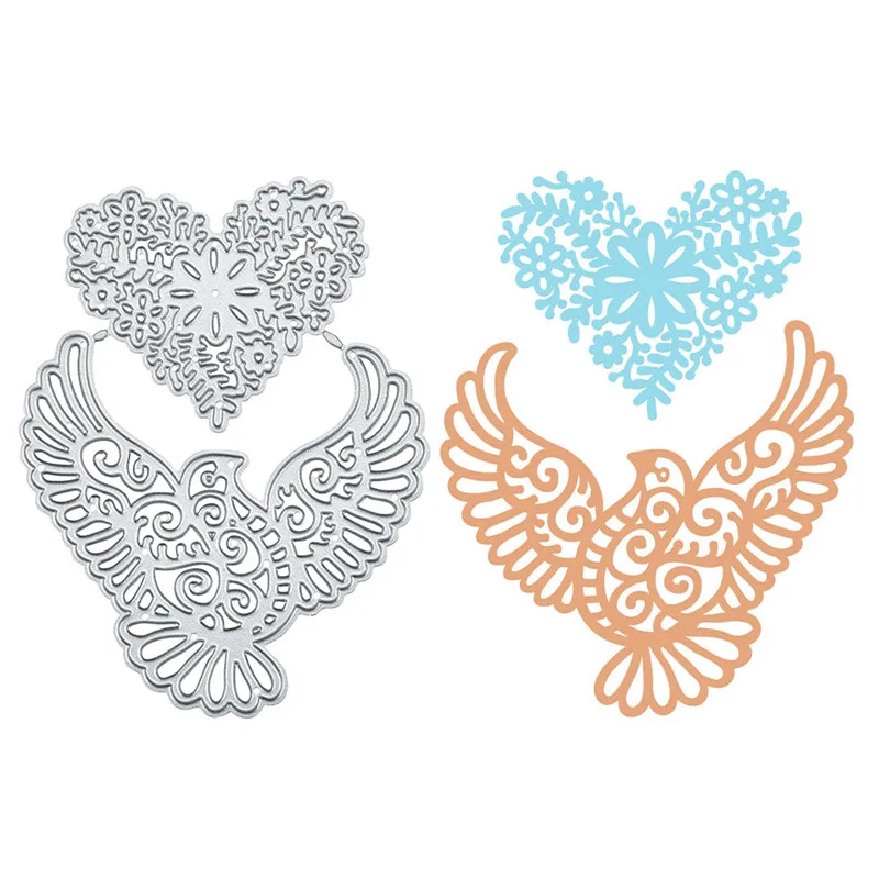 

YaMinSanNiO Heart Shape Flower Metal Cutting Dies Birds DIY Etched Die Crafts Paper Card Making Scrapbooking Embossing New 2019