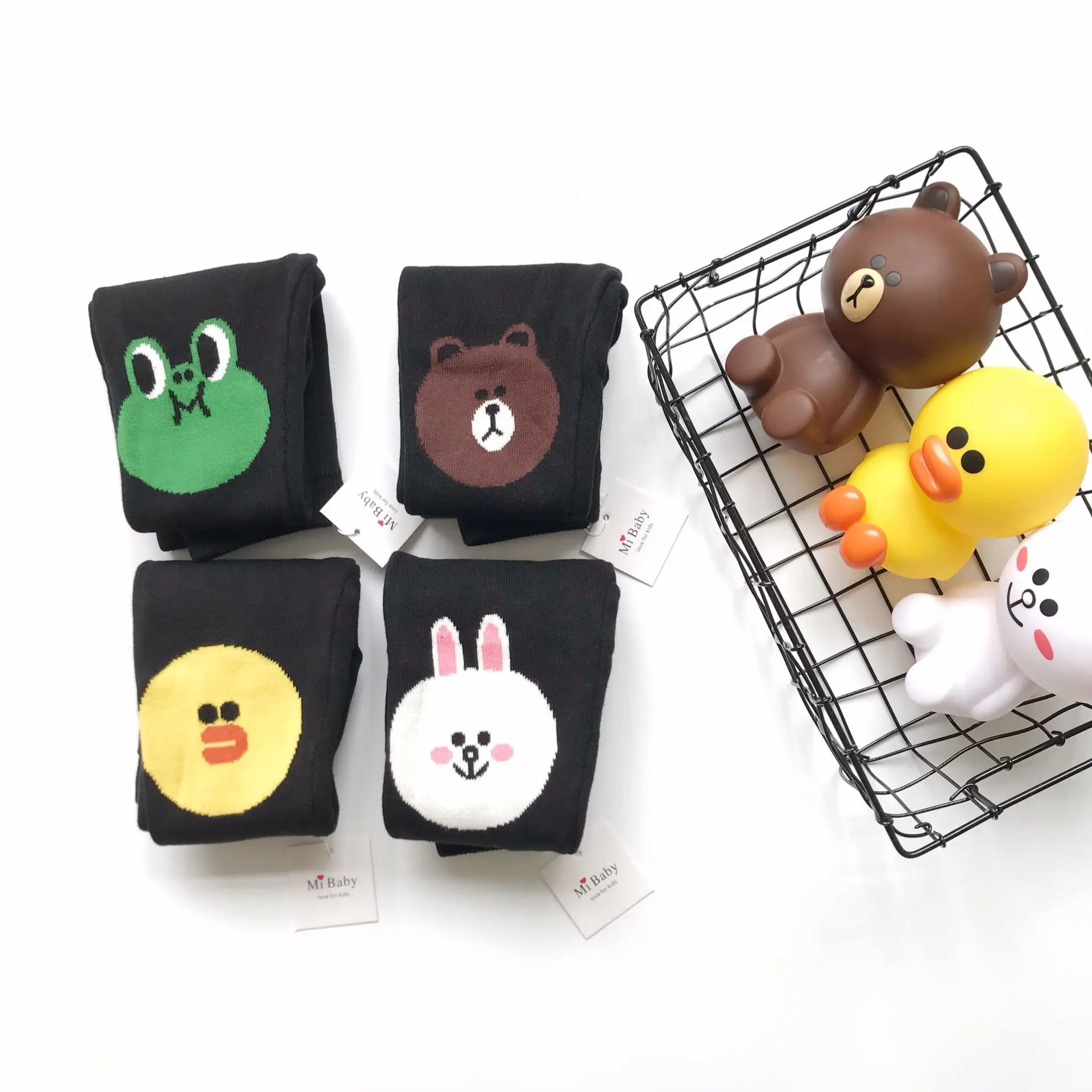 Baby Cotton Knit Yarn Trousers Not Balling up Does Not Fade Cute Cartoon Bear Duck Frog Rabbit Pants