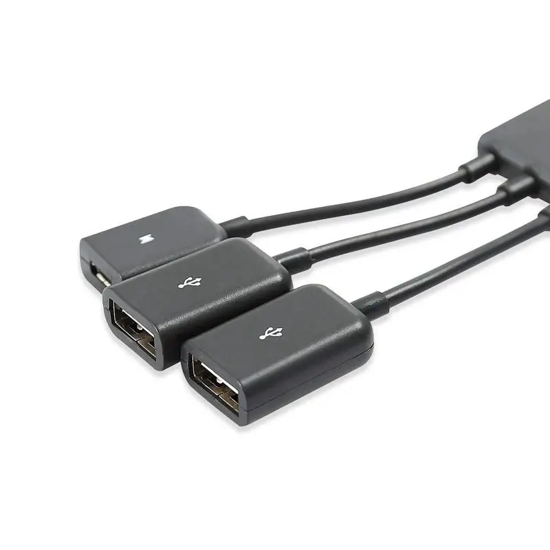 Топ USB 3,1 type C Мужской до 2 двойной USB A 2,0 Женский+ Micro-USB Женский 3 в 1 OTG концентратор