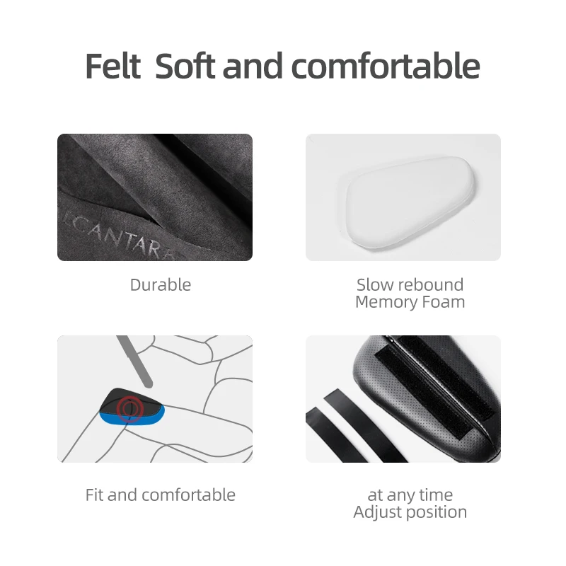 Tpic Alcantara Universal Car Leg Knee Cushion Pad Thigh Support Car Seat  Soft Pillow Protector Knee Pad Interior Accessories - Seat Supports -  AliExpress