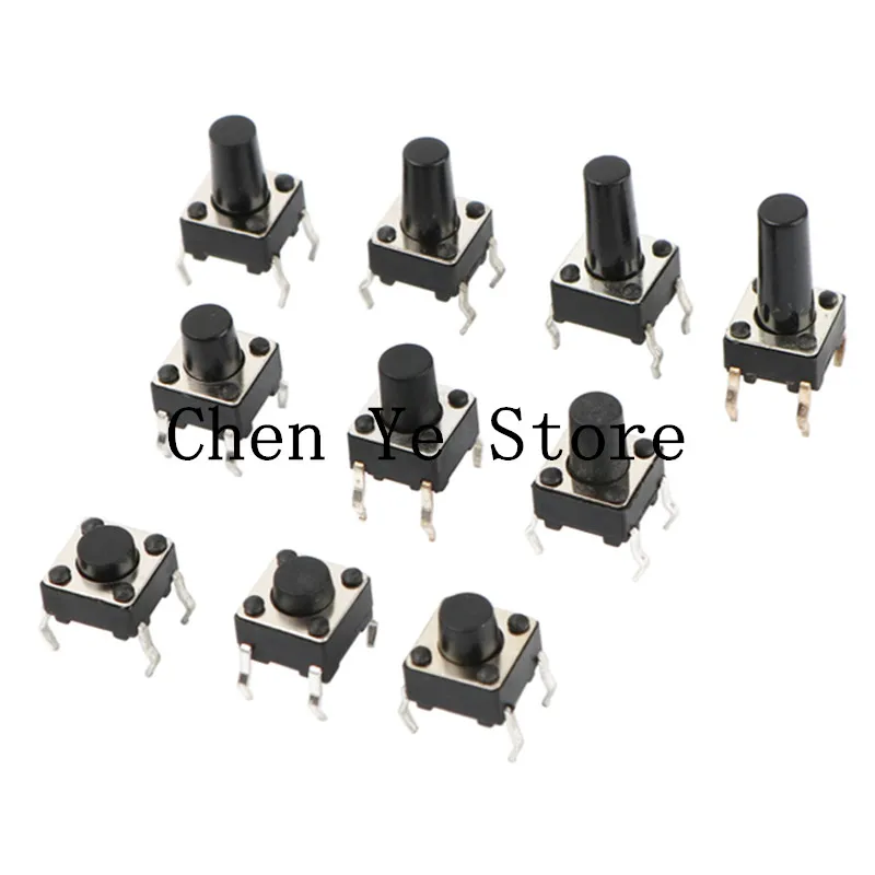 Free Shipping1000PCS 6*6*8.5H Tact Switch Tactile Push Button Height 8.5MM 6X6X8.5MM DIP 4Pin micro switch 6x6 | Электронные