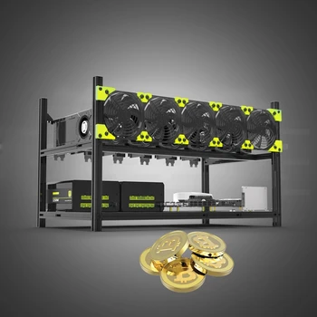 

Server Rack 6 GPU Mining Rig Case Open Aluminu Miner Frame Air Rack For ETH/ETC ZCash Computer Chassis Unassembled Stackable E