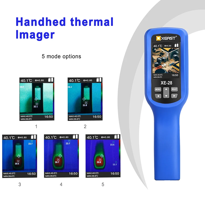 2,4 дюймов цветной экран портативная тепловая камера тепловизор камера Инфракрасный термометр XE-28 XE-26D экономичный тепловизор - Цвет: XE-28