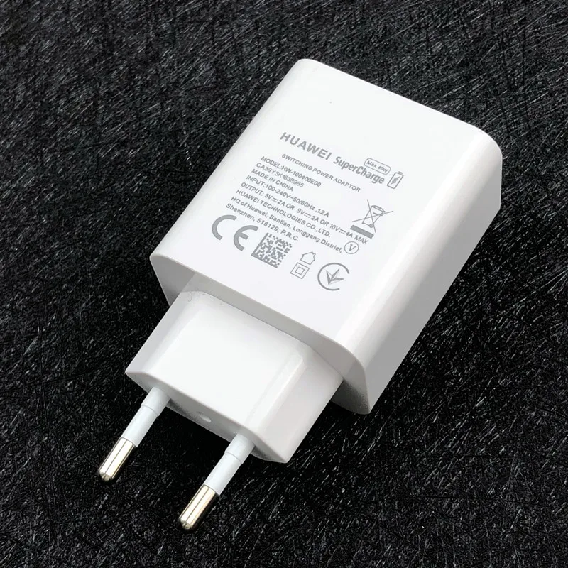 Быстрое зарядное устройство huawei 40 Вт, адаптер SuperCharge EU для mate 20 30 pro nova 5 5t 5 pro 6 Honor Magic 2 P20 P30 Pro