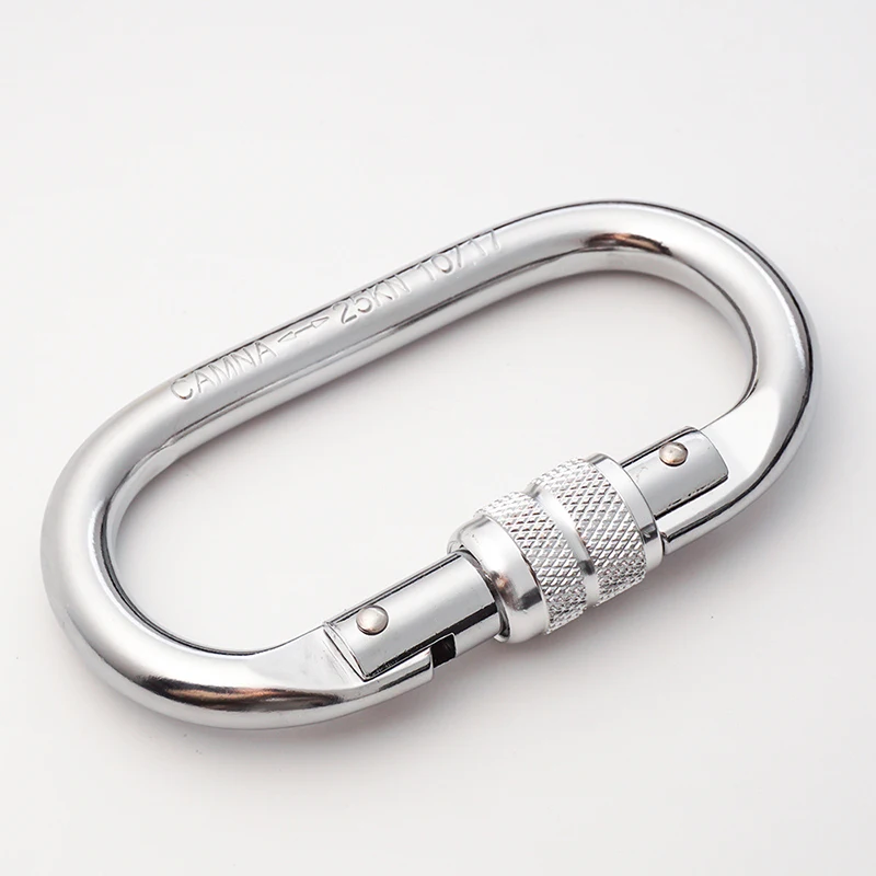 

25KN HEAVY DUTY SCREW LOCK CARABINER SNAP CLIP HOOK CARABINA ALLOY STEEL DURABLE