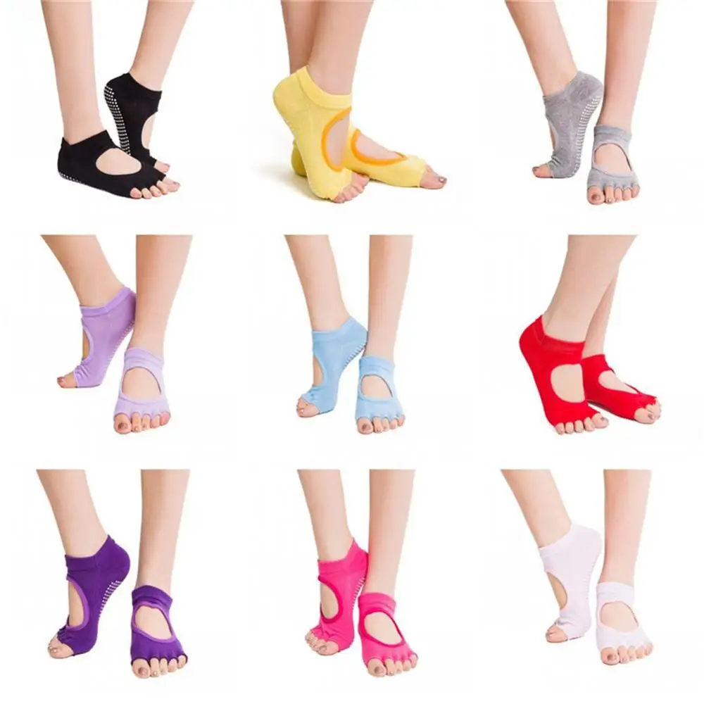 Five Toes Socks Women Round Yoga Socks Ballet Dancing Foe Women