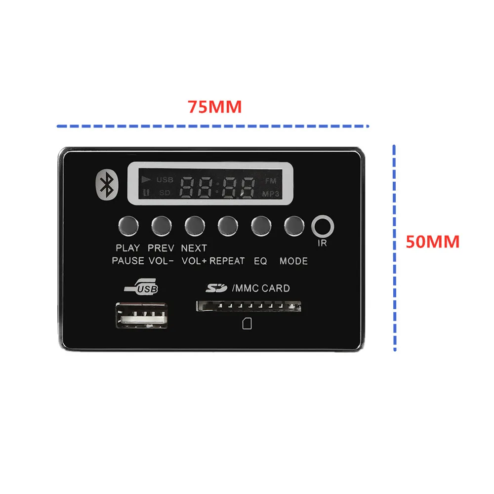 Bluetooth TF USB FM Aux радио mp3 плеер встроенный Автомобильный Hands free MP3 декодер плата