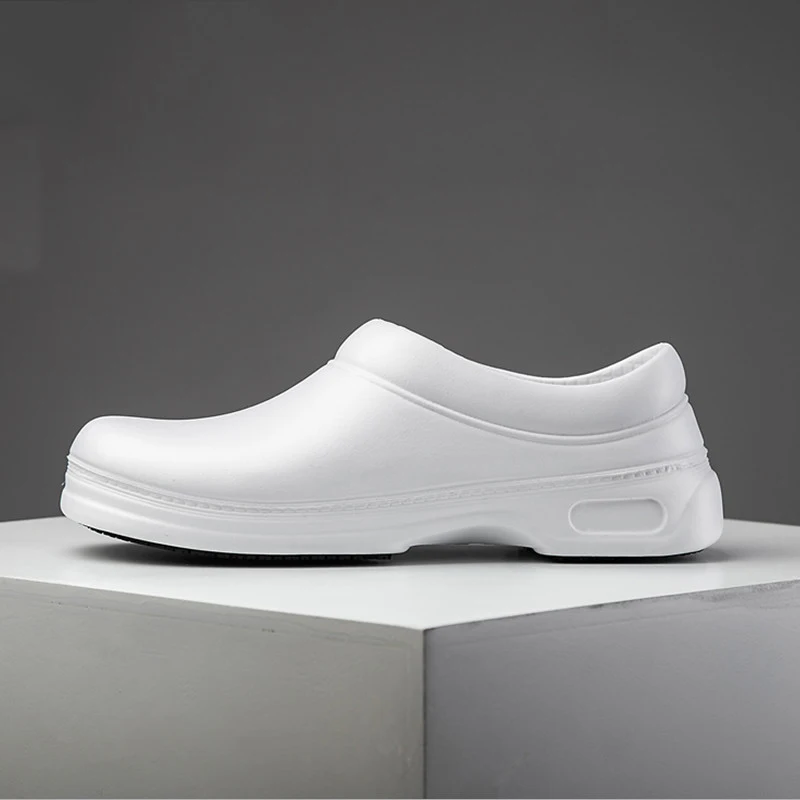 Zapatos blancos de trabajo para hombre, zapatos para Chef, antideslizantes,  impermeables, suela de goma, Botas de lluvia|Botas de seguridad y de trabajo|  - AliExpress