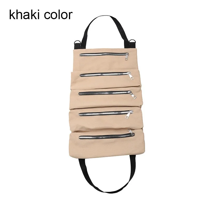 Tool Bag Roll Tool Multi-Purpose Tool Repair Tools Wrench Screwdriver Roll Pouch Hanging Tool Zipper Storage Bag tool storage cabinets Tool Storage Items