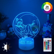 

Remote / Touch Control Dual Mode Anime Cute Moon Beauty Girl Lovely Kawaii Cartoon Kid Child Gift Night Lights For Bedroom