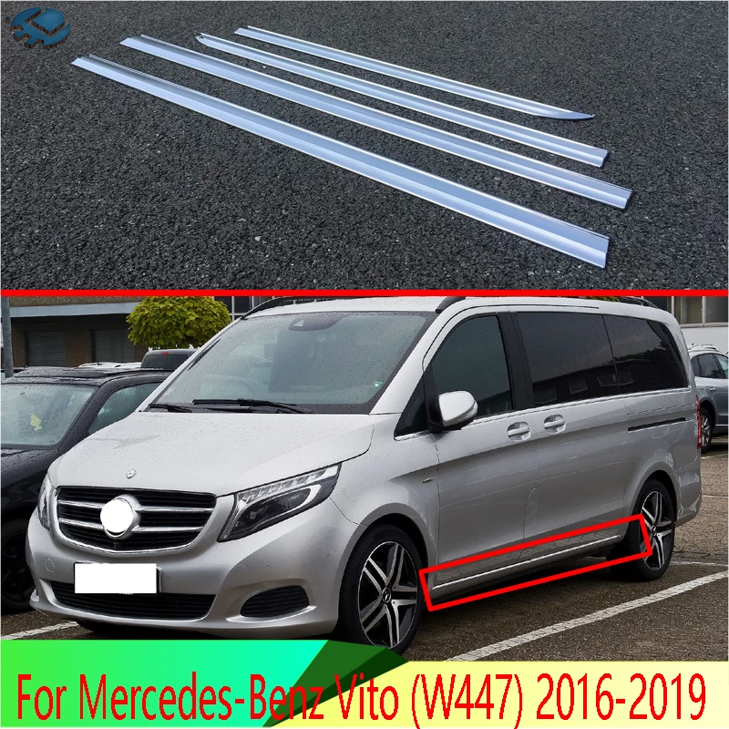 Автомобильные аксессуары для Mercedes Benz Vito (W447) 2016 2019 хромированная Боковая дверь из
