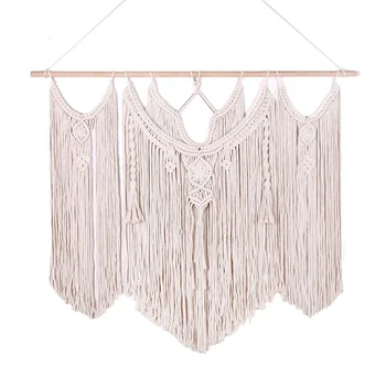 

Nordic Style Home Decoration Cotton Rope Hand-Woven Large Tapestry Bohemian Blanket Wedding Decoration Wall Hanging