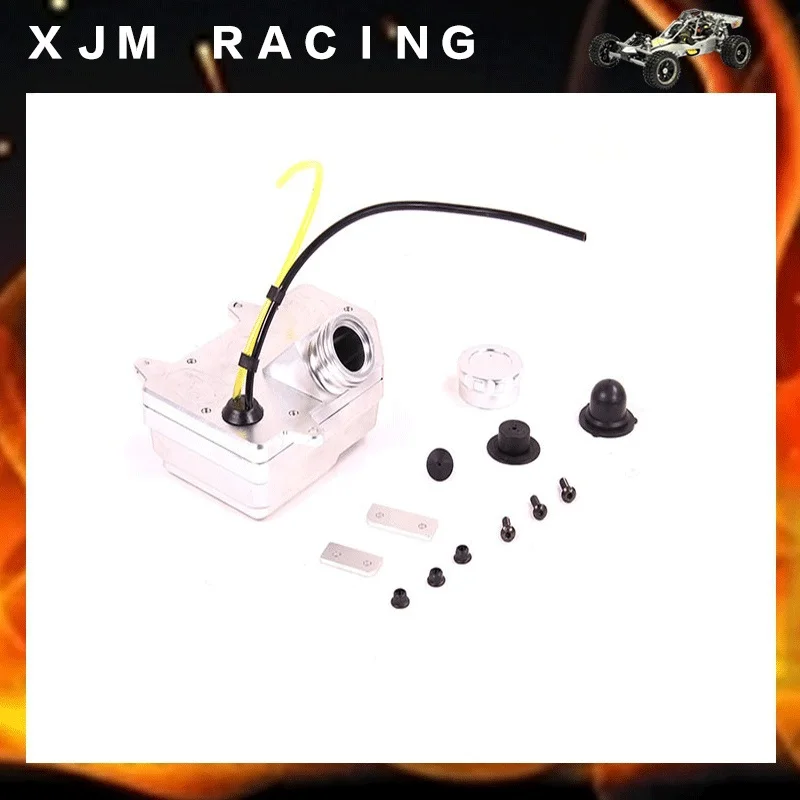 Металлический топливный бак с ЧПУ в сборе для 1/5 HPI KM ROVAN GTB MCD RACING Baja 5B 5SC 5T SS грузовик RC запчасти для автомобилей - Цвет: SILVER