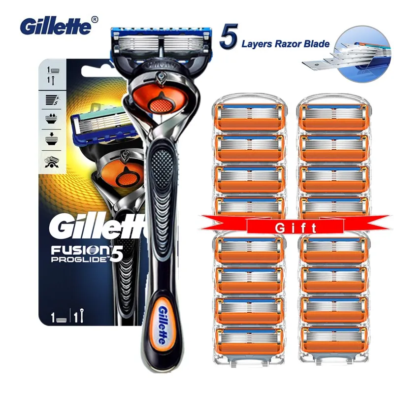 Gillette Fusion Proglide оригинальная Мужская Ручная бритва машина для бритвенных лезвий 5